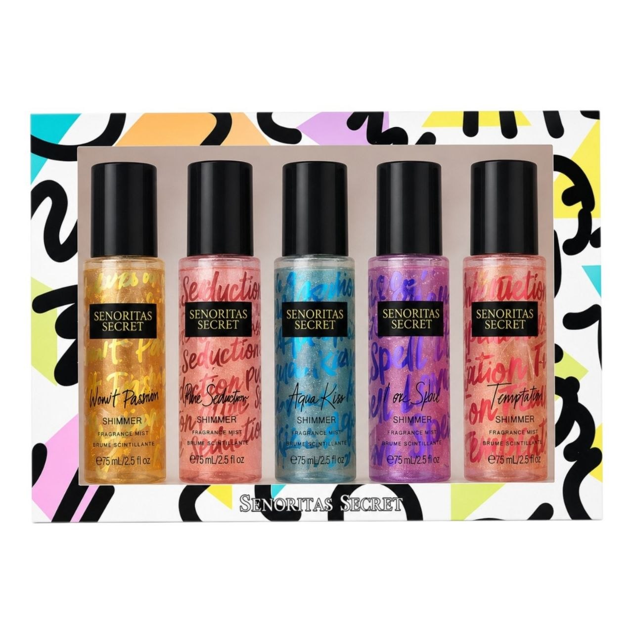 SET DE SPLASH SENORITAS SECRET 75MLX5 (M) (AROMA SIMILAR A VICTORIAS SECRET)