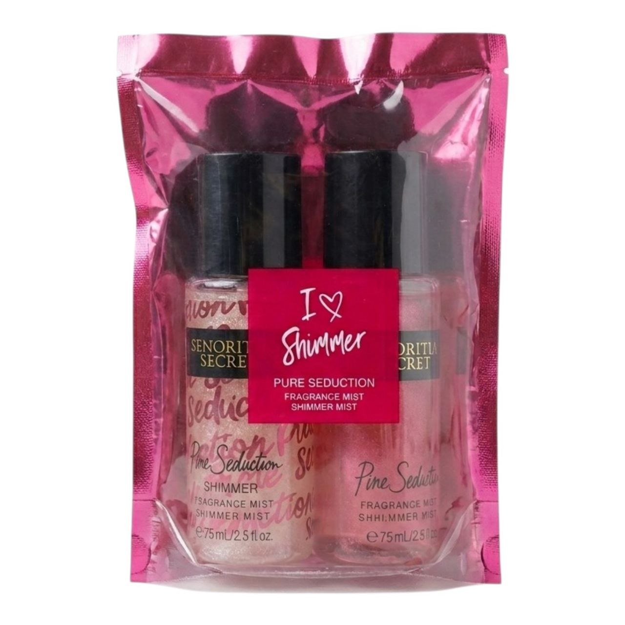 SET MINI SENORITAS SECRET PURE SEDUCTION SPLASH 75ML SHIMMER 75ML (M) (AROMA SIMILAR A VICTORIAS SECRET PURE SEDUCTION)