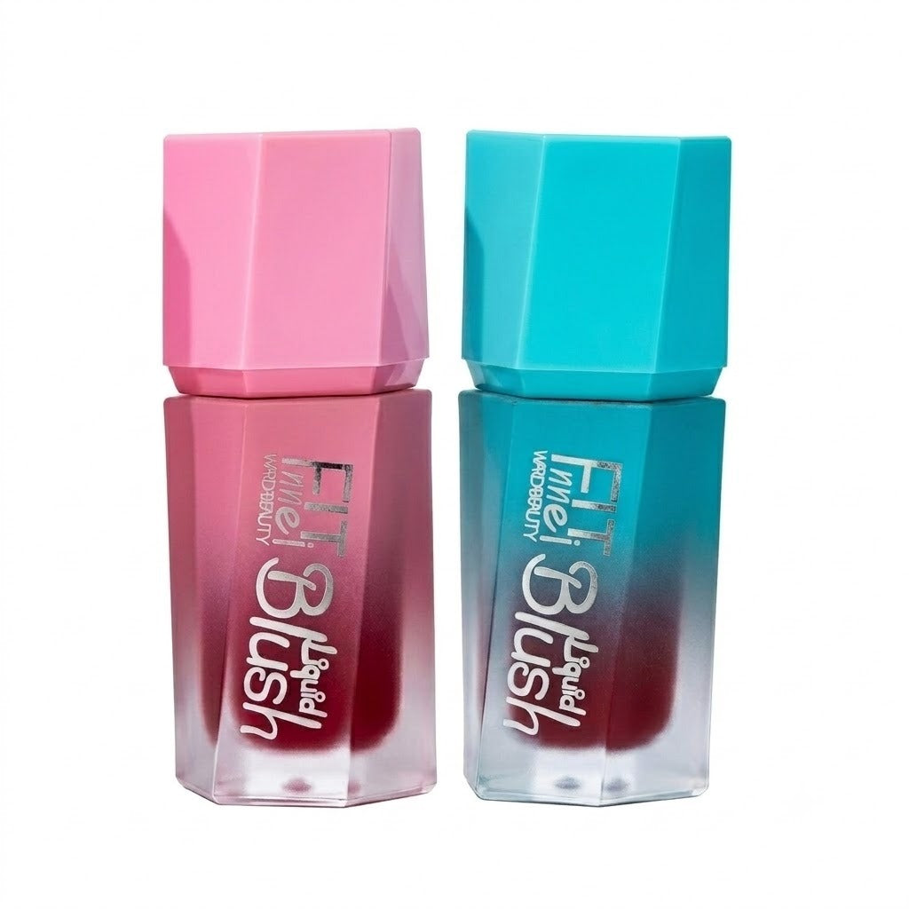 RUBOR LIQUIDO DE ACABADO IMPECABLE CON ESPONAJE APLICADORA 6 TONOS FIT NNEI WARDABEAUTY (DUPE DE SHEGLAM)