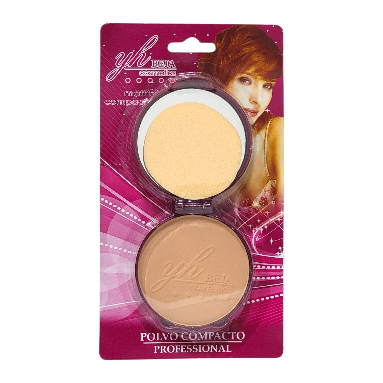 POLVO COMPACTO SELLADOR EFECTO SUAVIZANTE 6 TONOS YH BEJA COSMETICS 15G
