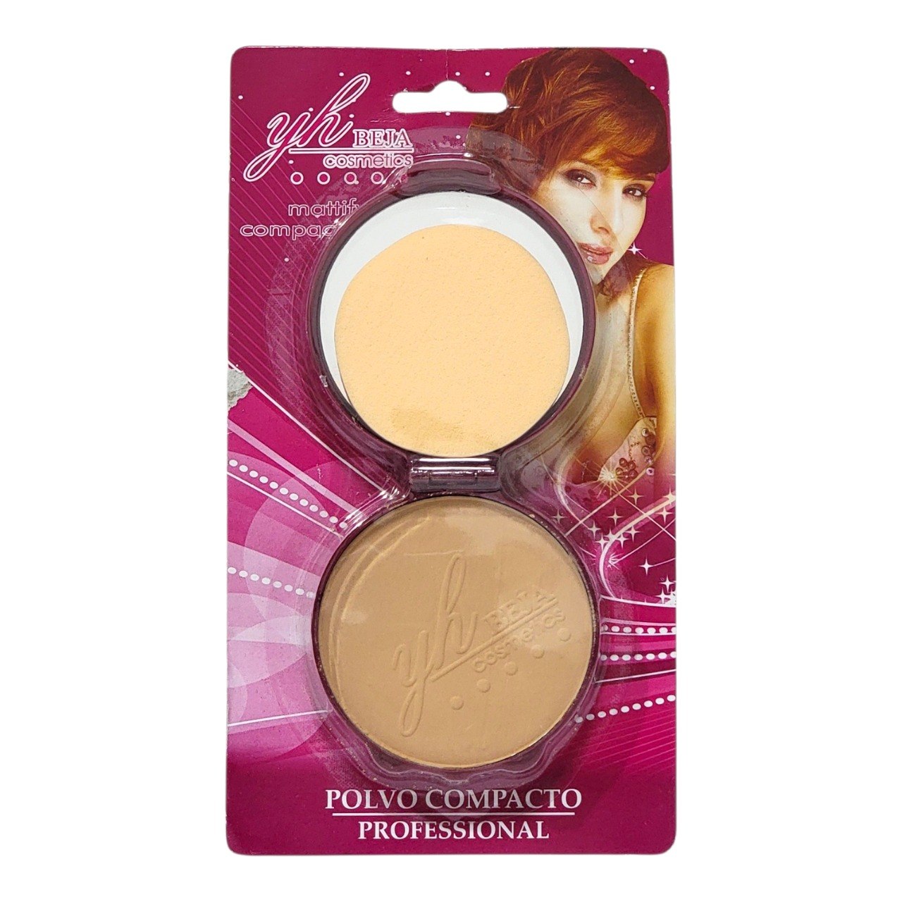 POLVO COMPACTO SELLADOR EFECTO SUAVIZANTE 6 TONOS YH BEJA COSMETICS 15G