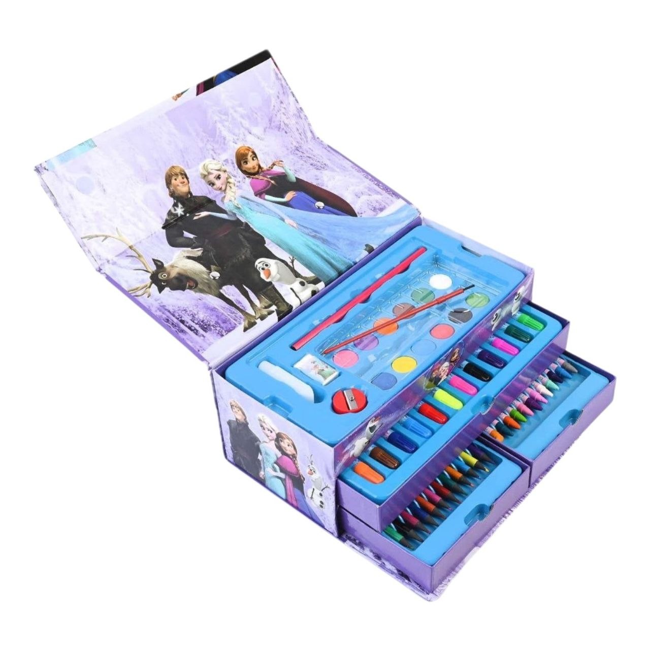 ESTUCHE DE ARTE INFANTIL CON DISEÑO DE FROZEN 54PCS