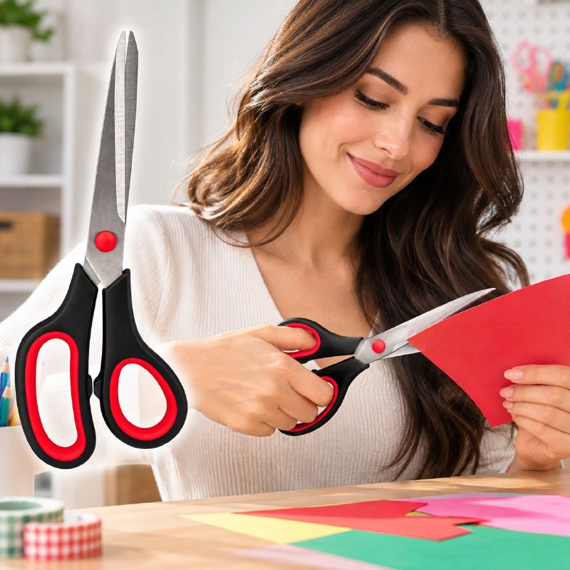 TIJERAS DE PRECISION MULTIUSOS DE ACERO INOXIDABLE PARA MANUALIDADES Y HOGAR IDEAL HOME 24CM