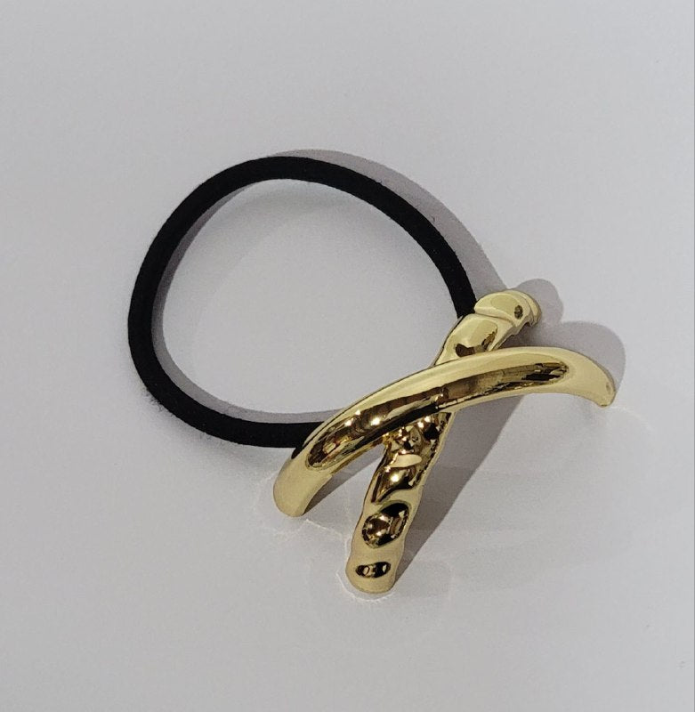 COLA DECORATIVA METALICA PARA EL CABELLO COLOR DORADO VARIOS ESTILOS PONY CUFFS