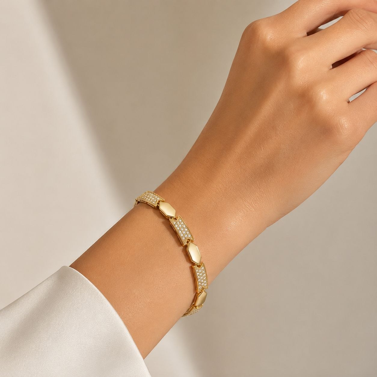 PULSERA DE ENCHAPE PARA DAMA