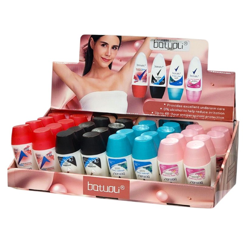 DESODORANTE ANTITRANSPIRANTE ROLL-ON DURACION DE 48 HORAS CON DOBLE ACTIVO BATUOLI