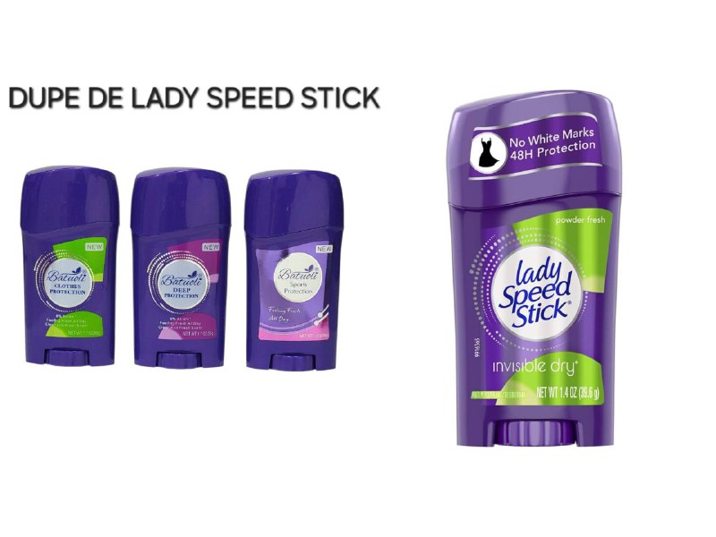 DESODORANTE PARA MUJERES ANTITRANSPIRANTE EN BARRA 50G, DUPE DE LADY SPEED STICK, OFRECE 24H DE PROTECCION, APLICACION SUAVE SENSACION FRESCA Y NO PEGAJOSA, LARGA DURACION BATUOLI