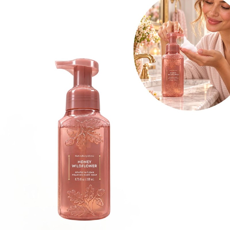 BATH & BODY WORKS JABON DE MANOS SUAVE Y LIMPIO HONEY WILDFLOWER 259ML