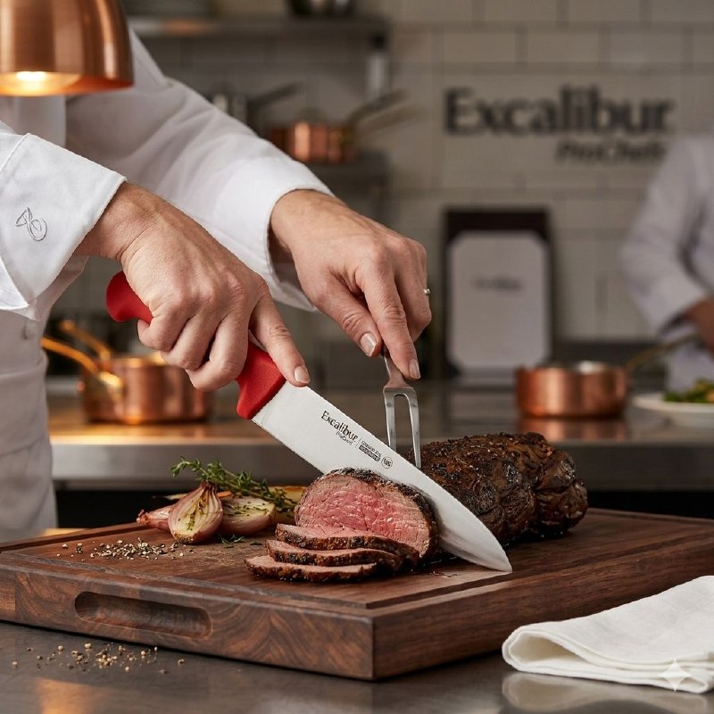 CUCHILLO DE COCINA MULTIUSOS PROFESIONAL DE ALTA PRECISION EXCALIBUR 20.32CM