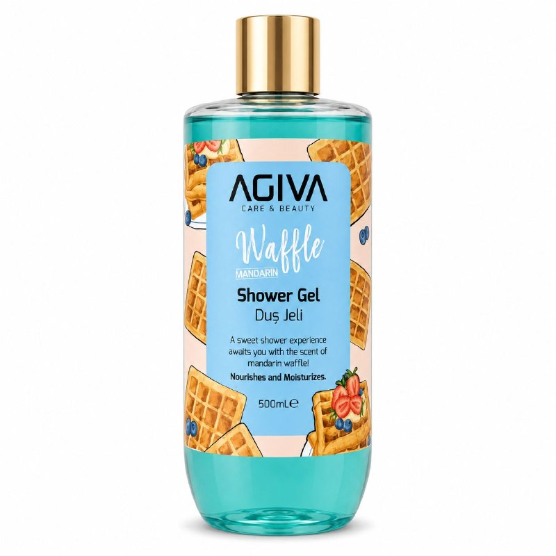 GEL DE DUCHA HIDRATANTE Y NUTRITIVA DIARIA CON AORMA A WAFFLE DE MANDARINA AGIVA 500ML