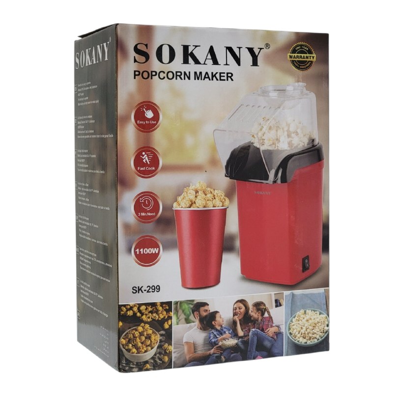 MAQUINA PARA HACER PALOMITAS DE ACERO INOXIDABLE FACIL DE USAR 18X28CM SOKANY SK-299