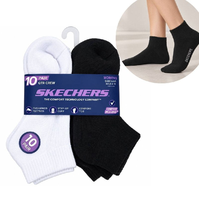 CALCETA TOBILLERA SKECHERS ORIGINAL PARA MUJER 10 PARES TALLA: 9-11