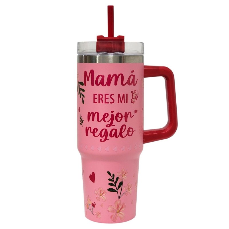 TERMO PORTATIL DE ALTA RESISTENCIA DE ACERO INOXIDABLE DEL DIA DE LAS MADRES 900ML