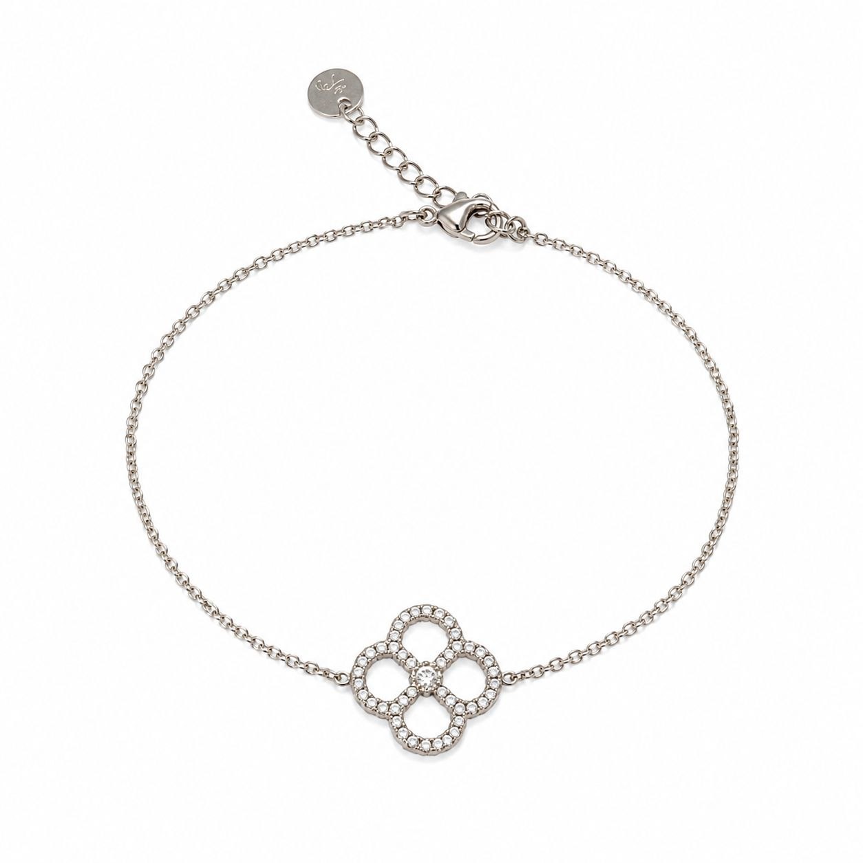 PULSERA DE ENCHAPE PARA DAMA CON DISEÑO DE FLOR