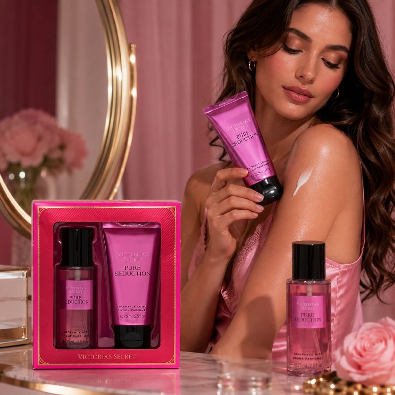 VICTORIA'S SECRET MINI SET PURE SEDUCTION SPLASH Y CREMA 75ML