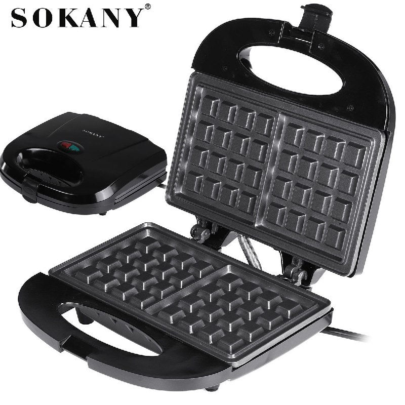 MAQUINA WAFFLERA CALEFACCION RAPIDA, POTENCIA 750W, SUPERFICIE ANTIADHERENTE SOKANY SK-113