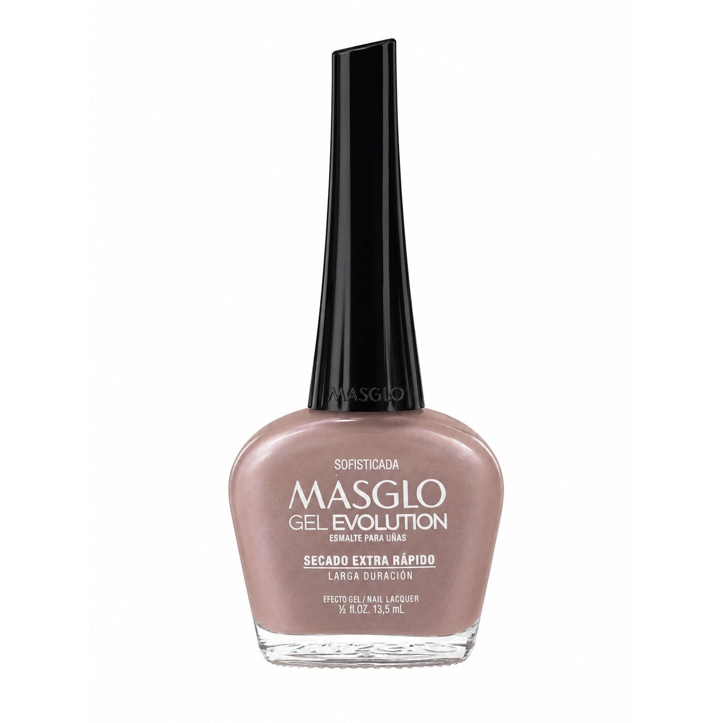 ESMALTE DE UÑAS CON EFECTO GEL DE SECADO EXTRA RÁPIDO MASGLO GEL EVOLUTION PASO 2 "ESTILO SOFISTICADA" 13.5 ML