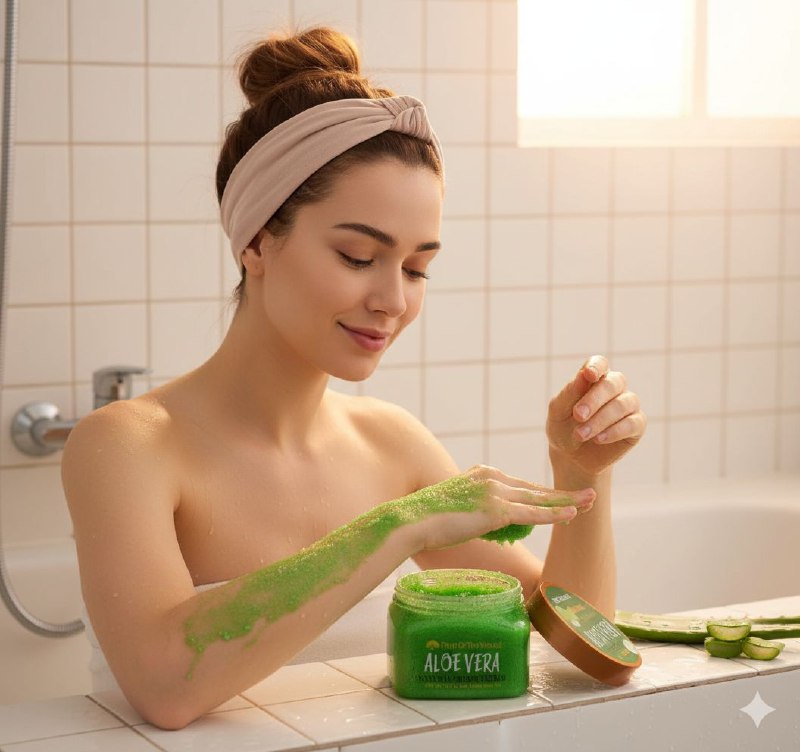 EXFOLIANTE CORPORAL ILUMINADOR Y SUAVIZANTE CON ALOE VERA FRUIT OF THE WOKALI 600G