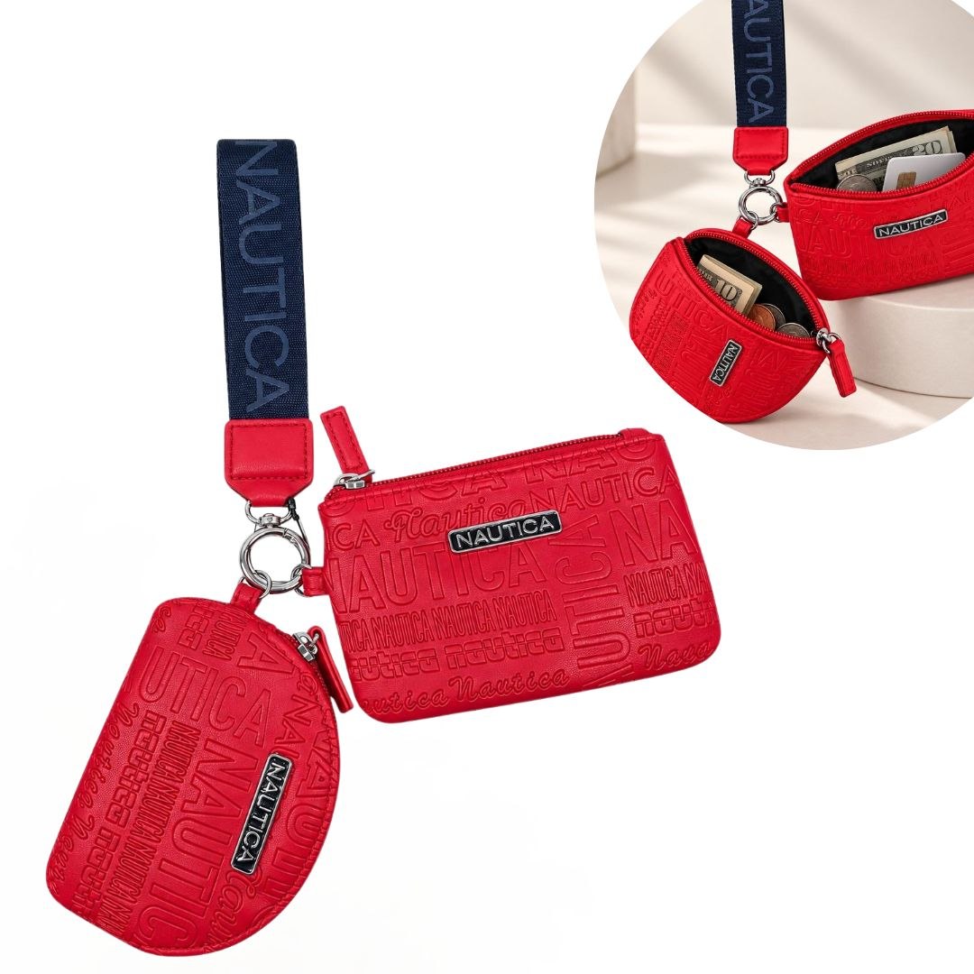 SET DE MONEDERO Y TARJETERO ORIGINAL NAUTICA PARA DAMA