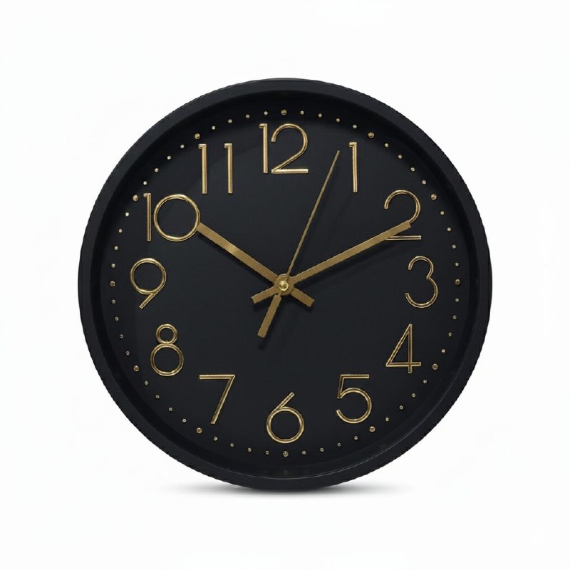 DECORACION ADORNO RELOJ DE PARED REDONDO MODERNO Y ELEGANTE 29X29CM