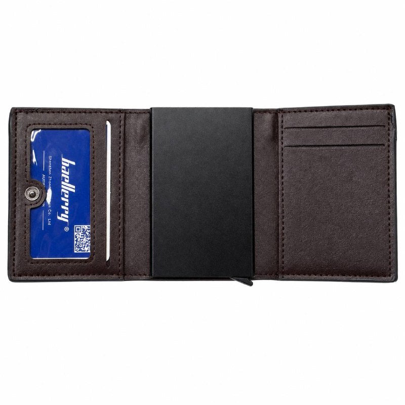 BILLETERA COMPACTA CON TARJETERO Y PROTECCION RFID BAELLERRY 9X8CM