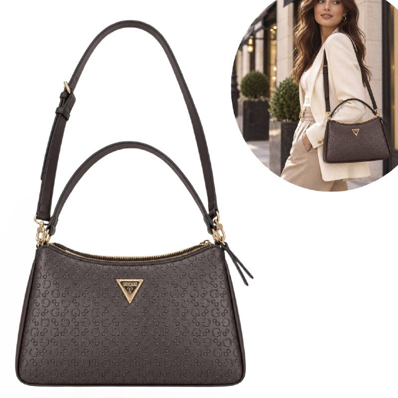 CARTERA ORIGINAL GUESS CON CORREA INTERCAMBIABLE PARA DAMA  15X25CM