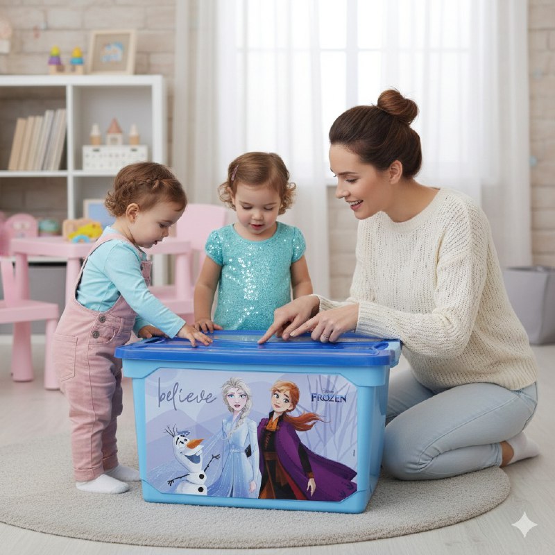 ORGANIZADOR CAJA DE ALMACENAMIENTO ORGANIZADORA PARA NIÑAS DE FROZEN 31X41X59CM