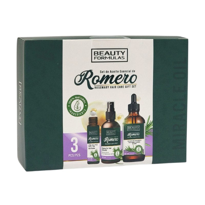 ACEITE PARA EL CABELLO EN SET DE 3 PIEZAS DE ROMERO PARA EL CRECIMIENTO DEL CABELLO BEAUTY 0.10 - 0.30 - 0.60ML