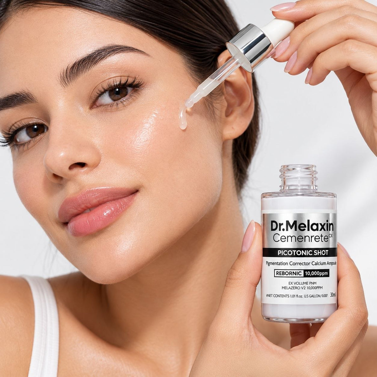 SÉRUM CORRECTOR DE MANCHAS Y PIGMENTACIÓN CON CALCIO CEMENRETE CX DR.MELAXIN 30ML