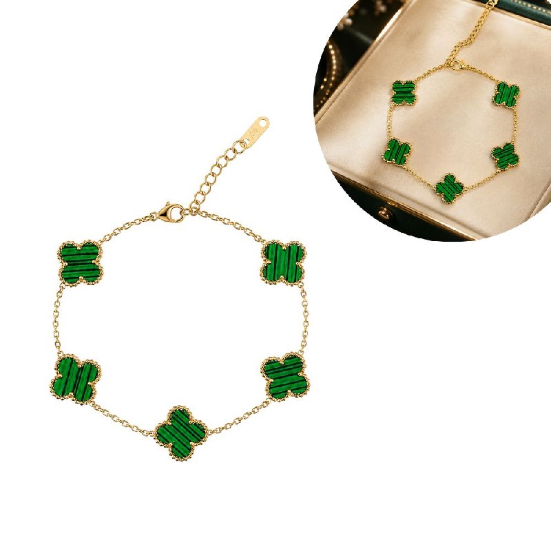 PULSERA DE ENCHAPE PARA DAMA CON DISEÑO DE FLOR 19CM