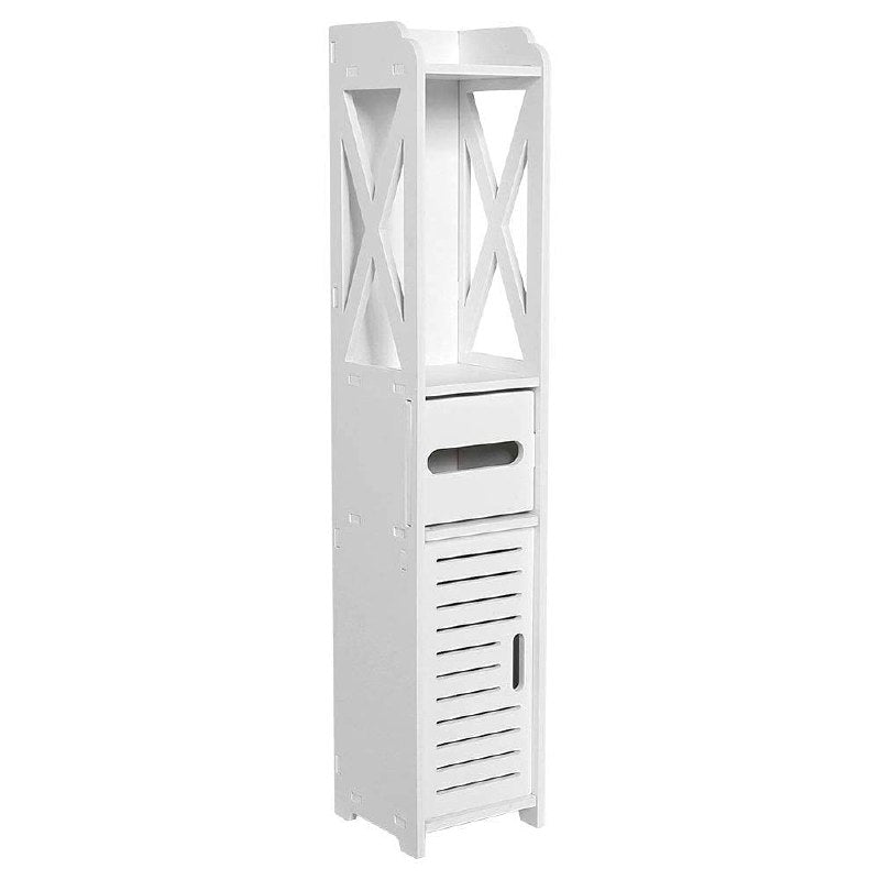 ESTANTE ORGANIZADOR MULTIUSO MODERNO Y COMPACTO COLOR BLANCO 80X15X15CM