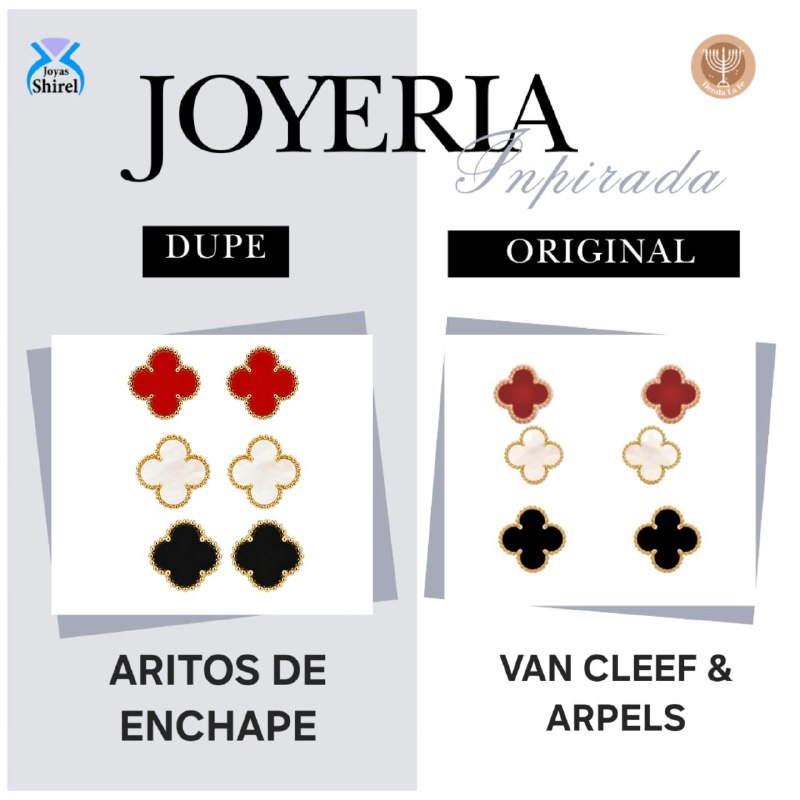 ARITOS DE ENCHAPE PARA DAMA DISEÑO TRÉBOL