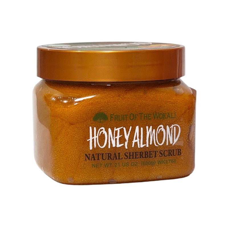 EXFOLIANTE CORPORAL NUTRITIVO Y SUAVIZANTE CON EXTRACTO DE MIEL Y ACEITE DE ALMENDRAS FRUIT OF THE WOKALI 600G