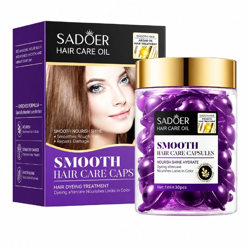 ACEITE PARA EL CUIDADO DEL CABELLO TRATAMIENTO POSTERIOR AL TEÑIDO CÁPSULAS SADOER 30PCS