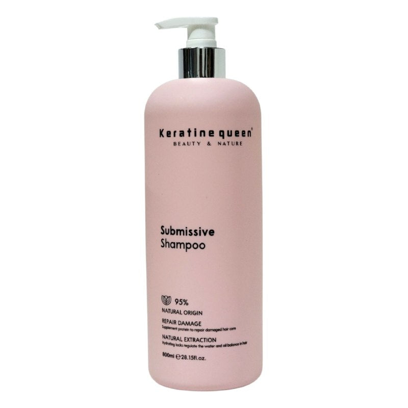 SHAMPOO PARA EL CABELLO SUMISO REPARADOR DE ORIGEN NATURAL 800ML, REPARA PROFUNDAMENTE EL CABELLO DAÑADO RESTAURANDO EL NUCLEO CAPILAR CON PANTTENOL, ELIMINA LA SEQUEDAD E IRRITABILIDAD KERATINE QUEEN