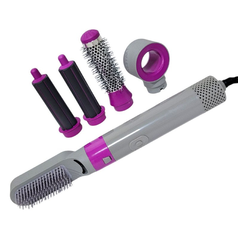 CEPILLO SECADOR MULTIUSOS 5 EN 1 PARA EL CABELLO, INTERRUPTOR 4 POSICIONES, INDICADOR DE ENCENDIDO, PROTECCION DE SOBRECALENTAMIENTO, CABLE GIRATORIO, 1000W ANTIESTATICO HOT AIR STYLER