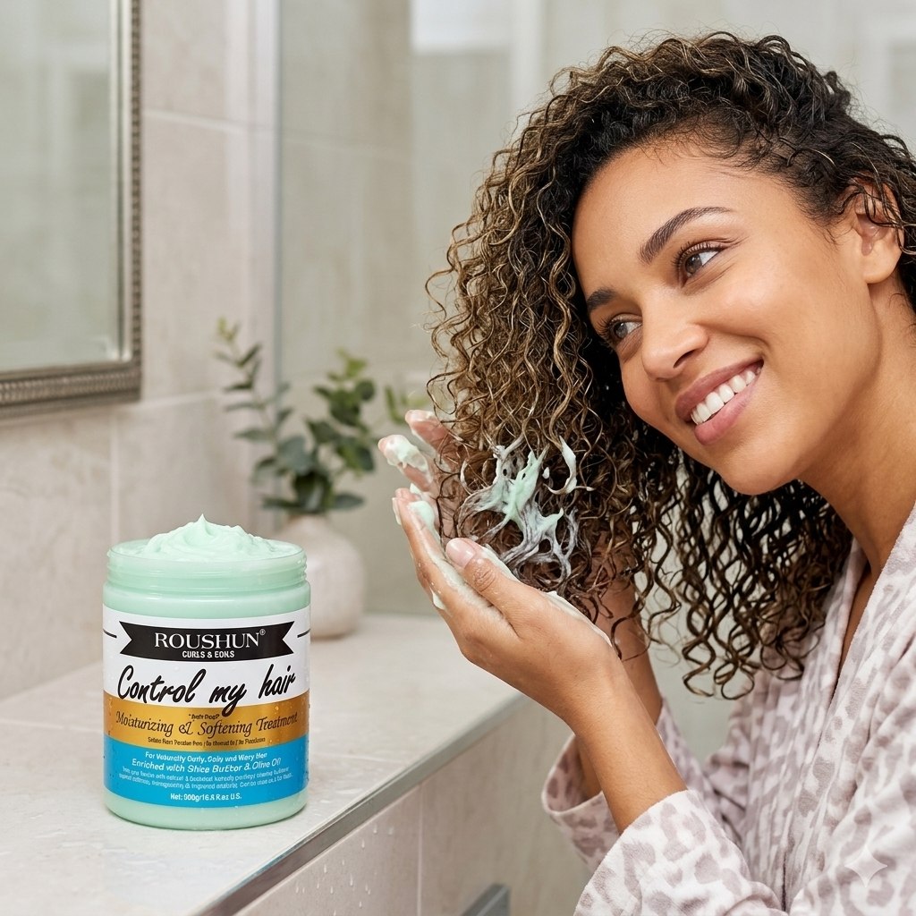 TRATAMIENTO CAPILAR CABELLO MÁS MANEJABLE, SUAVE Y FÁCIL DE CONTROLAR AYUDA A SUAVIZAR LA TEXTURA CAPILAR ROUSHUN  500GM