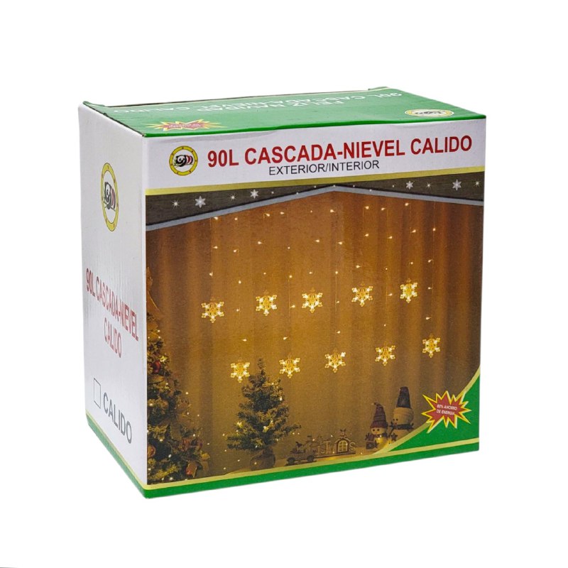 LUCES DECORATIVAS NAVIDEÑAS PARA INTERIORES O EXTERIORES DE COPO DE NIEVE LUZ AMARILLA 15X10X15CM