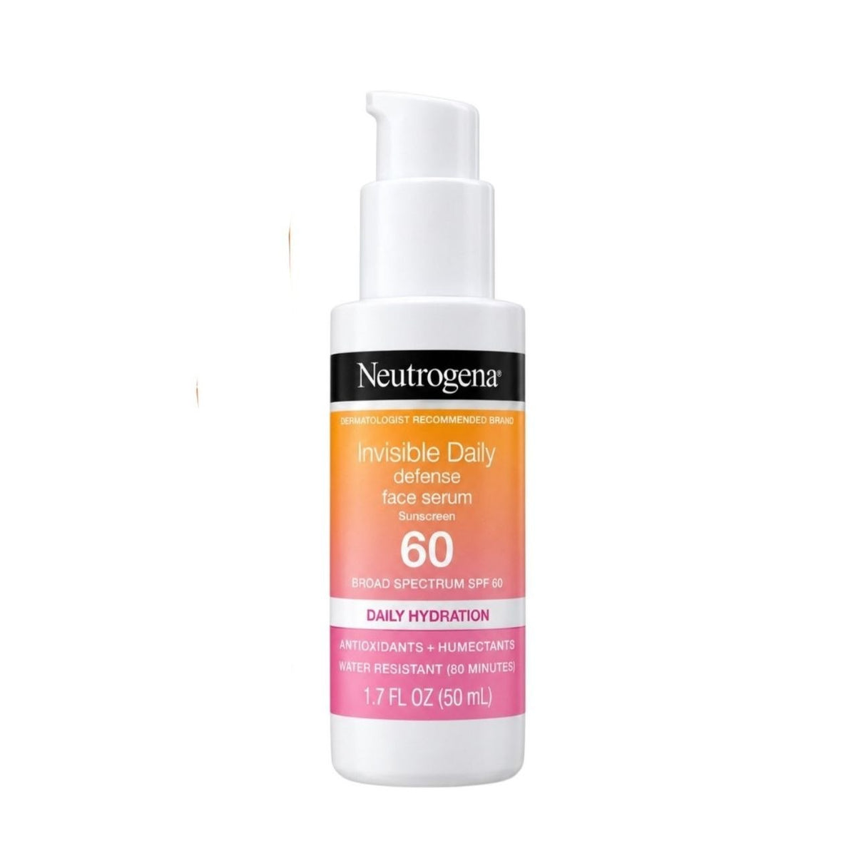 PROTECTOR SOLAR SÉRUM FACIAL HIDRATANTE Y CON ANTIOXIDANTES FPS 60 AMPLIO ESPECTRO NEUTROGENA 50ML 1 UND