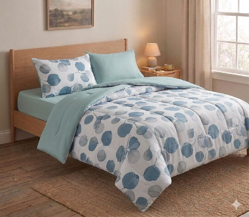 JUEGO DE EDREDON REVERSIBLE DE TAMAÑO KING DE 3PCS BENELI HOME