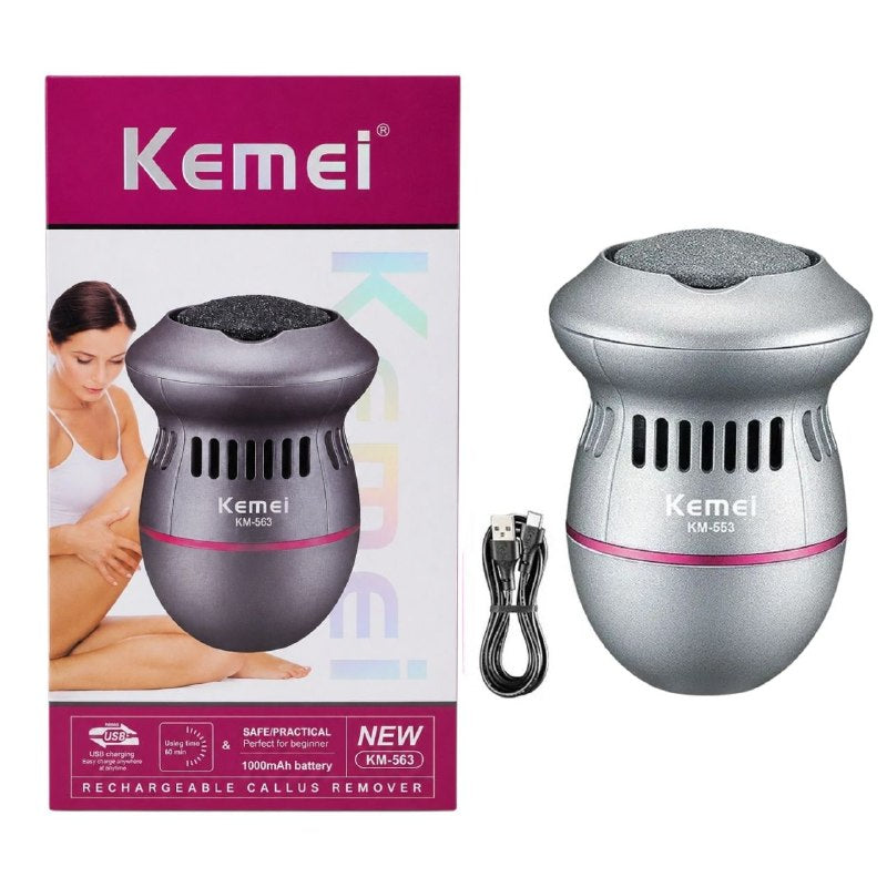 REMOVEDOR DE CALLOS ELÉCTRICO PARA PIES CON CARGA USB Y BATERÍA DE 1000 MAH KEMEI