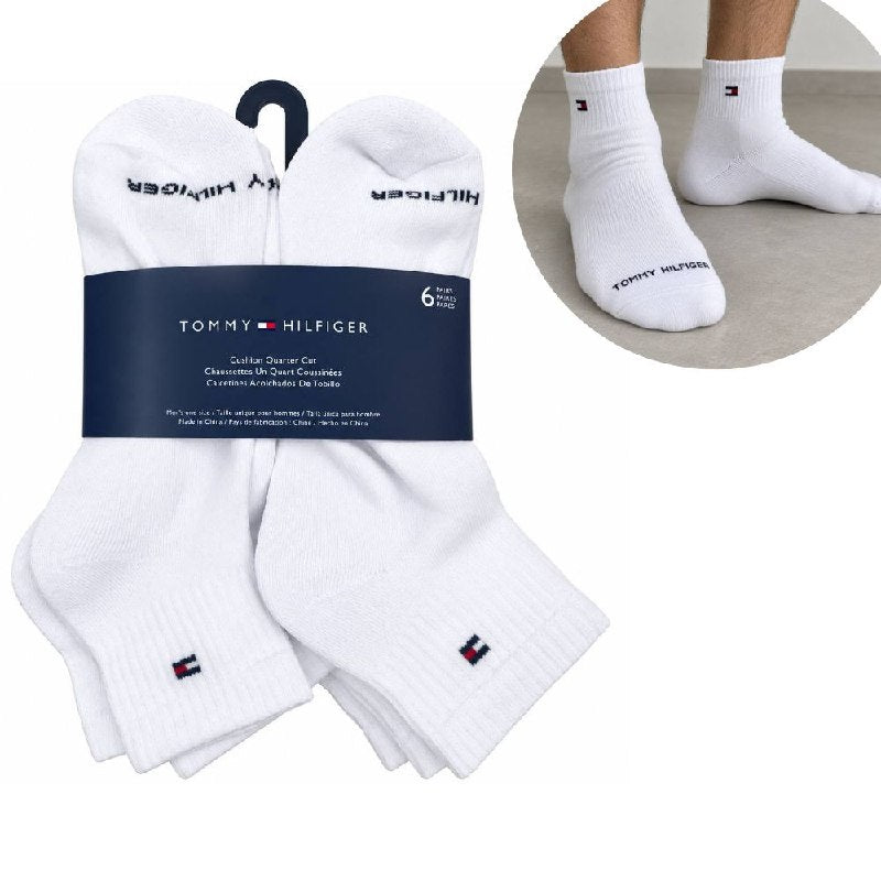 CALCETA TOBILLERA TOMMY HILFIGER ORIGINAL PARA HOMBRE 6 PARES TALLA ÚNICA