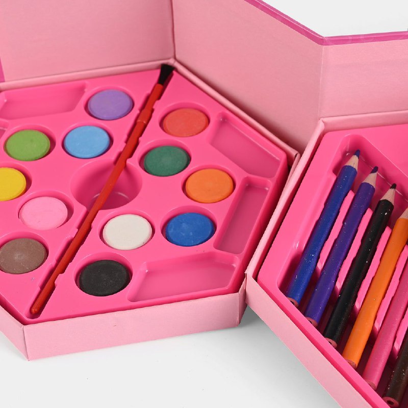 ESTUCHE DE ARTE INFANTIL CON DISEÑO DE PRINCESAS 46PCS