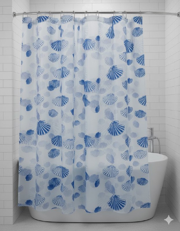 CORTINA DE DUCHA DE POLYSTER, SIMPLE Y MODERNO CON 12 ARANDELAS Y MATERIALES DURADEROS 180X180CM LARUCCI SHOWER CURTAIN 16 ESTILOS