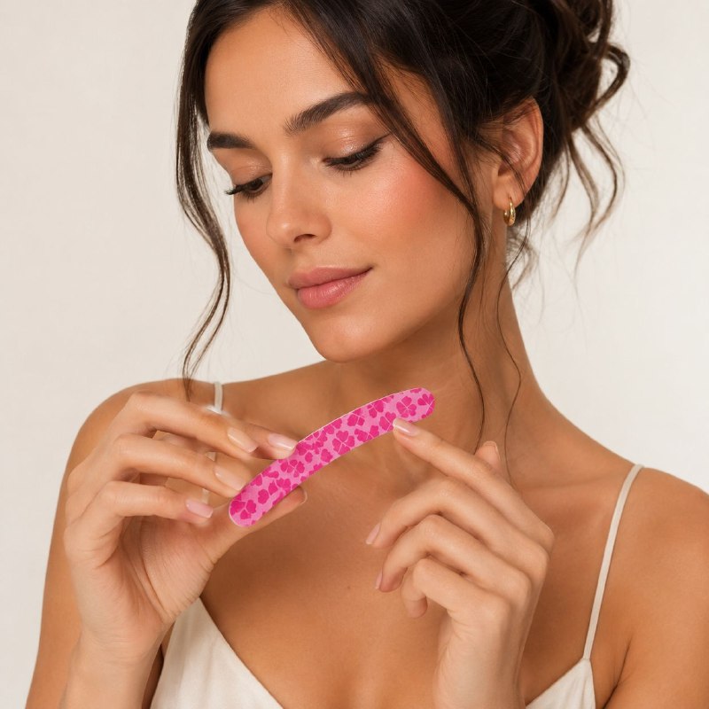 LIMA PARA UÑAS CURVA PARA MANICURA YH BEJA COSMETICS 18CM