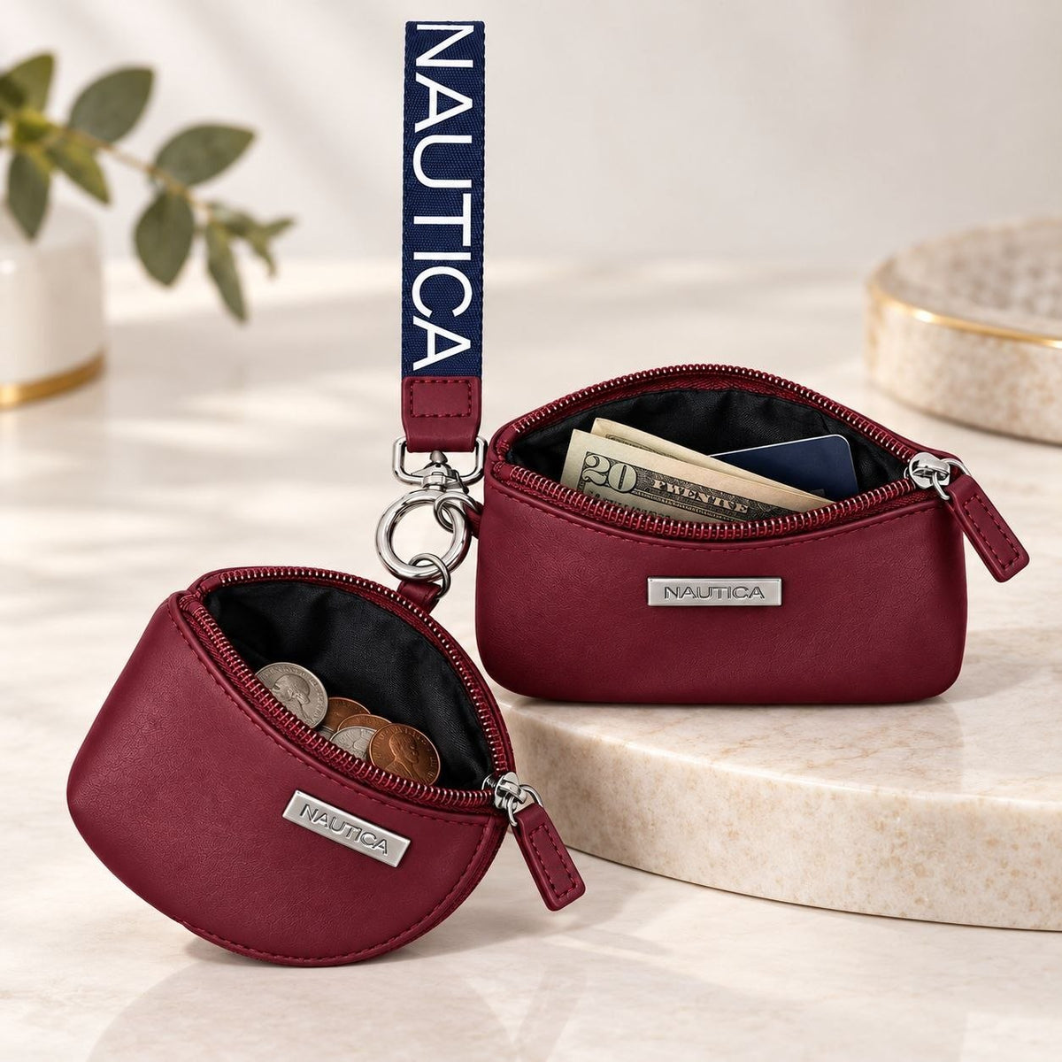 SET DE MONEDERO Y TARJETERO ORIGINAL NAUTICA PARA DAMA