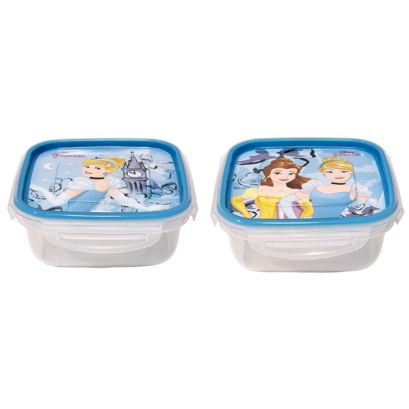 RECIPIENTE PANA PARA ALIMENTOS PARA NIÑAS CON DISEÑO DE PRINCESAS KENDY 7X16X16CM