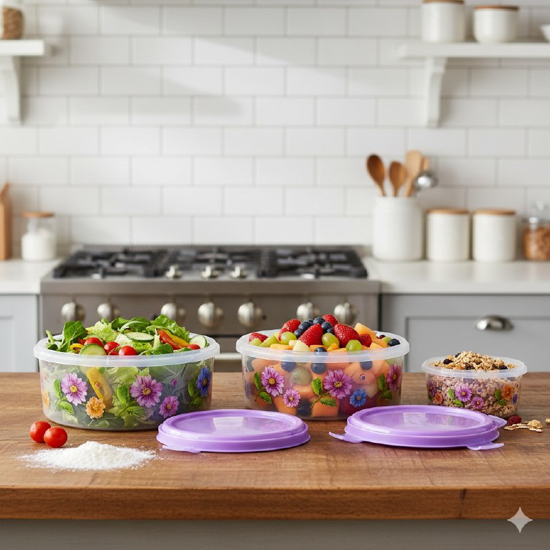 SET DE RECIPIENTES PANAS PARA ALIMENTOS 3UND 13X25C 11X23CM 10X20CM