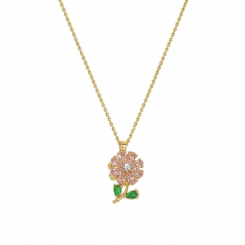 GARGANTILLA DE ENCHAPE PARA DAMA CON DISEÑO DE FLOR 3CM