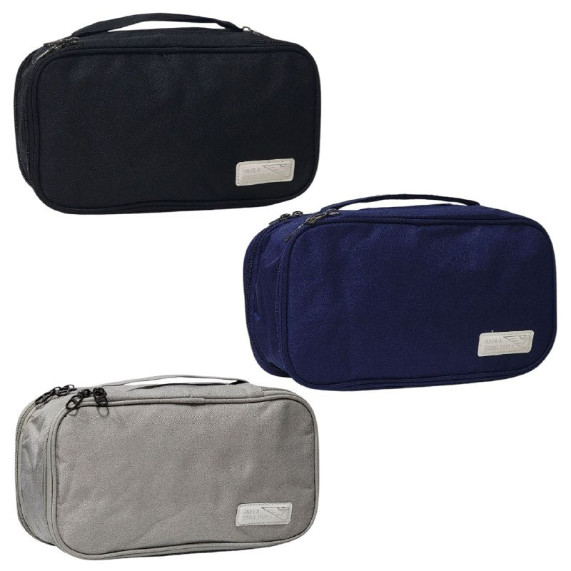 BOLSO ECONOMICO ORGANIZADOR DE ROPA INTERIOR DE GRAN CAPACIDAD IMPERMEABLE 3 COLORES TABU 27X12X15CM